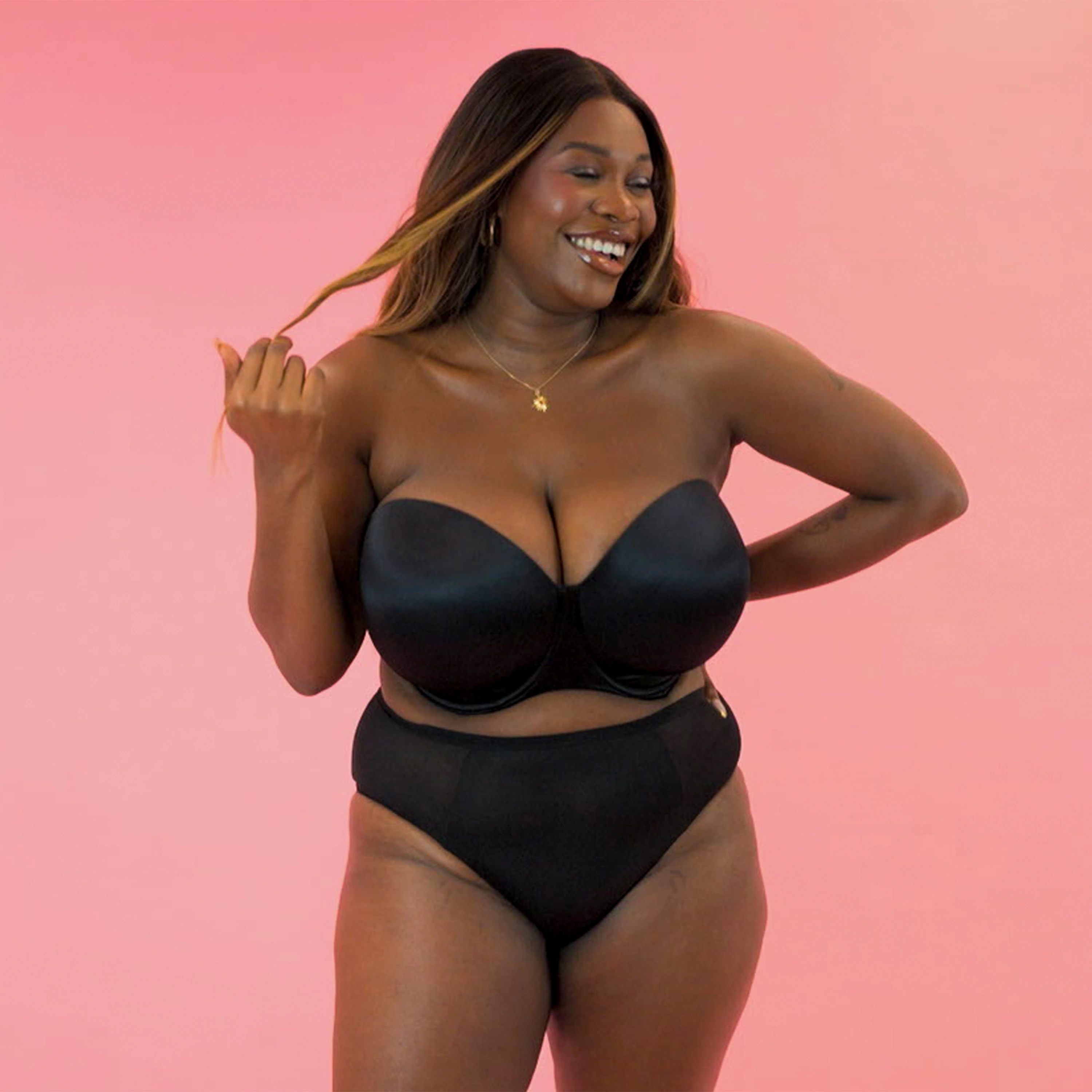 Big Black Ebony Titties covering up